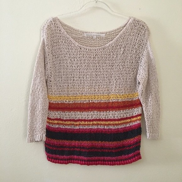 Rachel Roy Multicolor Striped Open Knit Sweater - Picture 2 of 8